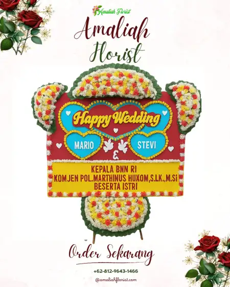Papan Bunga Pernikahan Kalipecabean